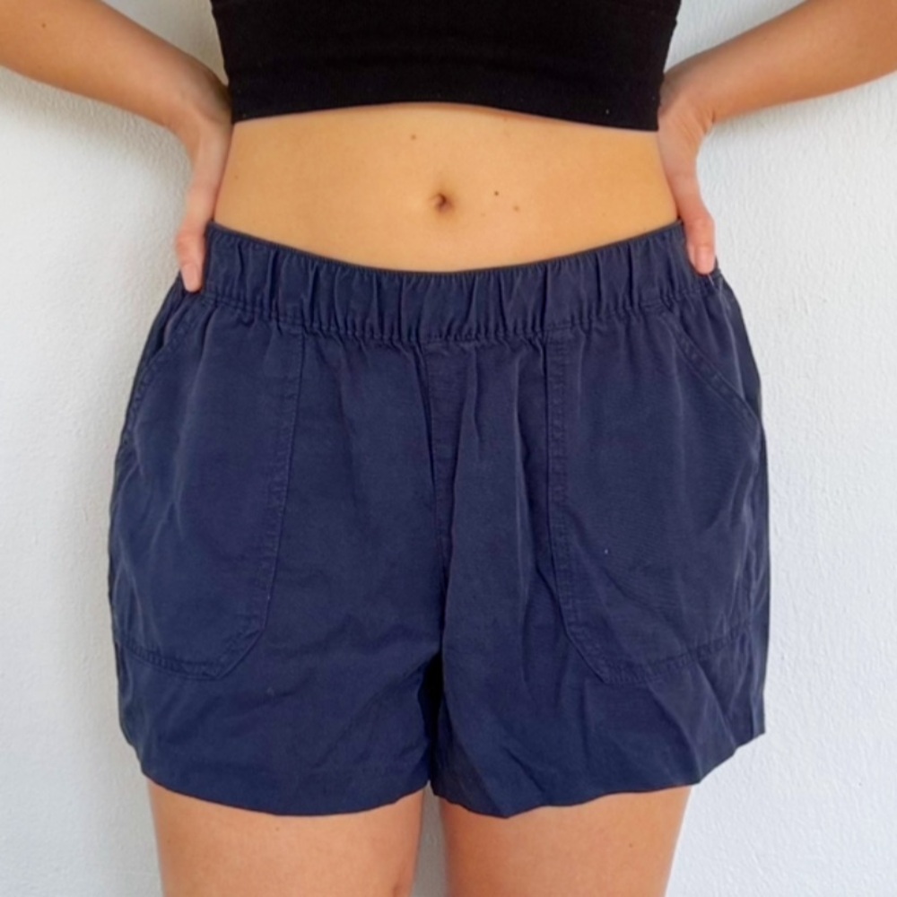 Old Navy dark blue casual elastic waist pull on pocket shorts size medium